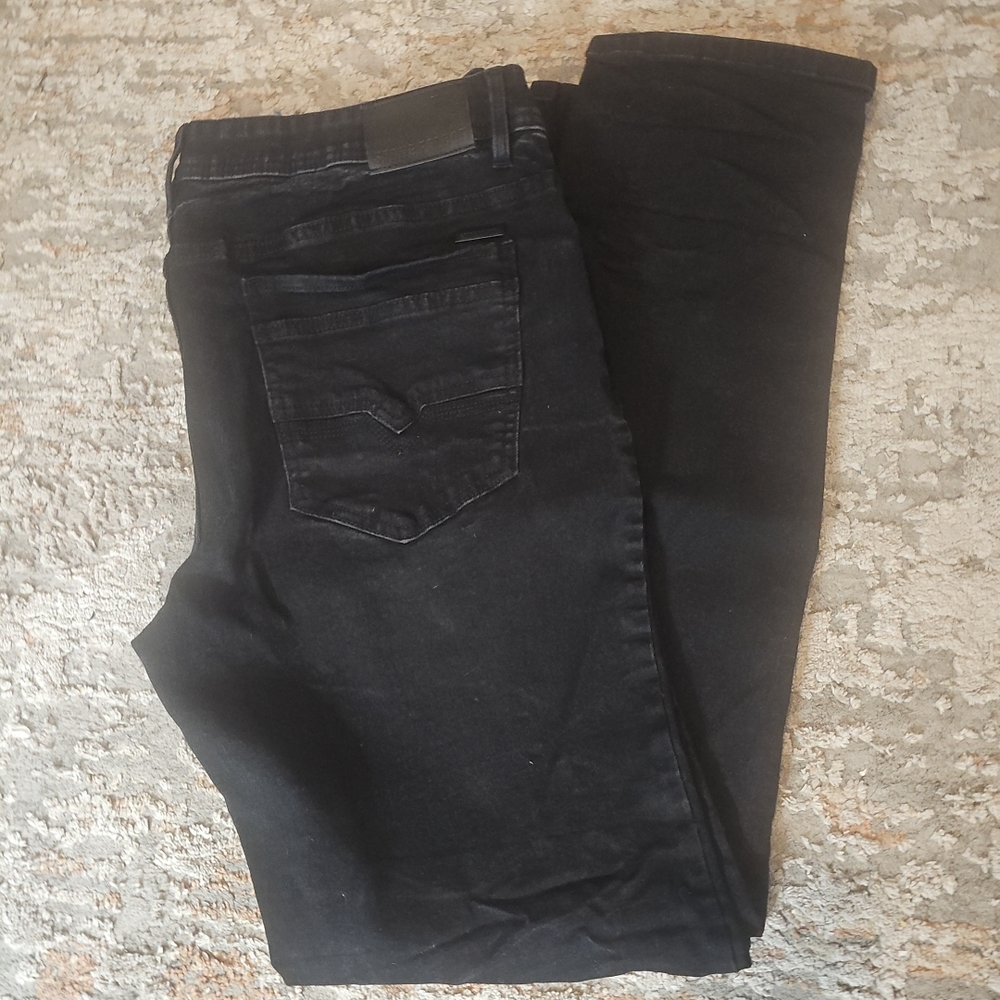 Classic Black Mens Jeans Sz 34 × 32 Stone Falcon Slim Fit